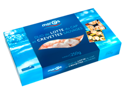 Duo de lotte du Cap et crevettes sauvages