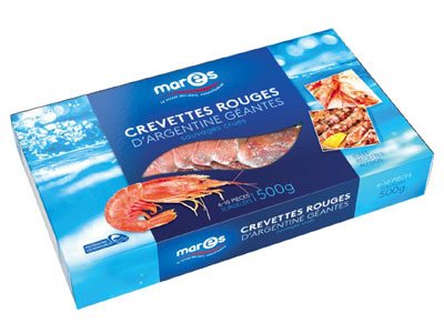 crevettes Crevettes rouges d’Argentine géantes sauvages crues
