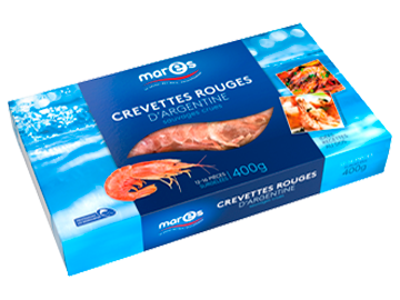 Crevettes rouges d’Argentine sauvages crues
