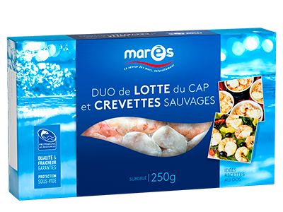 3760282770196 Duo de lotte du Cap et crevettes sauvages 250g